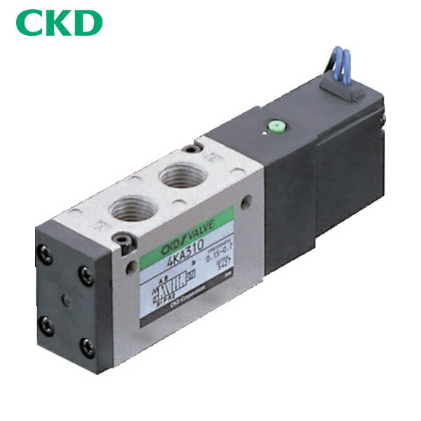 CKD 電磁弁 パイロット式5ポート弁セレックスバルブ 4Kシリーズ 2.6C Rc1/8 AC200V (1台) 品番：4KA210-06-AC200V