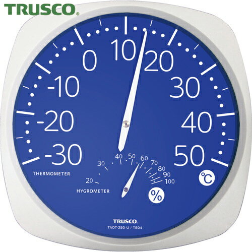 トラスコ TRUSCO 大型アナログ温湿度計 (1個) 品番：TAOT-250-U