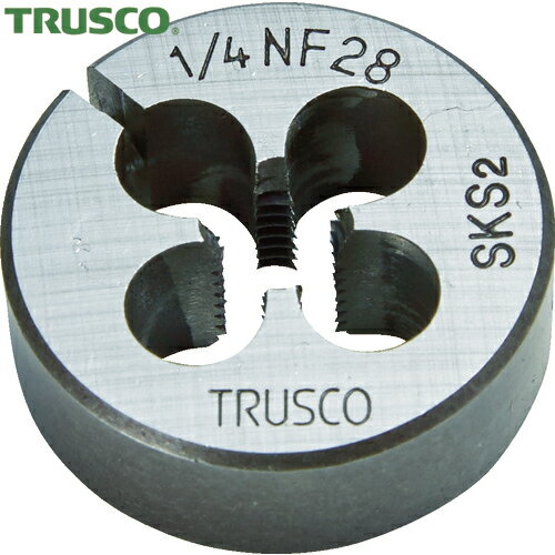 TRUSCO(トラスコ) 丸ダイス 25径 ユニファイねじ 1/4UNF28 (SKS) (1個) 品番：T25D-1/4UNF28