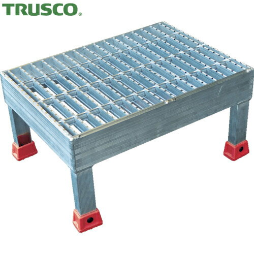 トラスコ TRUSCO 連結式グレーチング仕様アルミステップ（溝加工付） (1台) 品番：TASG-4320