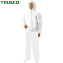 トラスコ TRUSCO 不織布使い捨て保護服フード付ジャンバー Sサイズ (1着) 品番:TPC-F-S