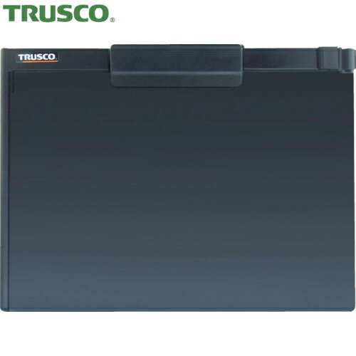 TRUSCO(トラスコ) ペンホルダー付クリップボード(マグネット付) A4横 黒 (1枚) 品番：TCBM-A4S-BK