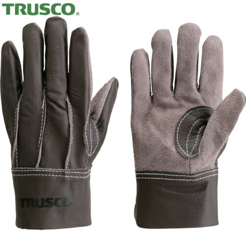 トラスコ TRUSCO 作業手袋 革手袋 牛本革製手袋 ブラウン LL (1双) 品番：TKBR-LL