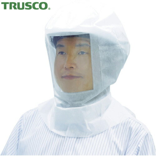 TRUSCO(トラスコ) 使い捨て頭巾 ヘルメット対応型 (10枚入) (1袋) 品番：TDH-02