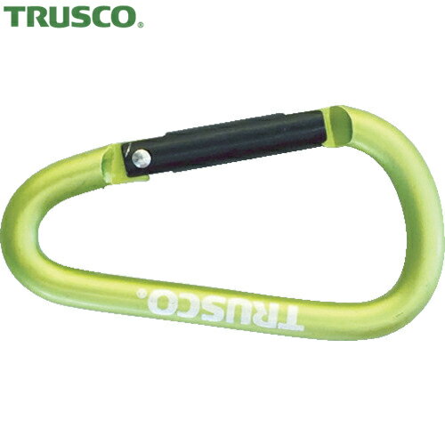 トラスコ TRUSCO カラビナ 線径5mmX50mm D型 グリーン (1個) 品番：TKN550GN