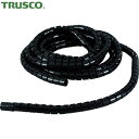 トラスコ TRUSCO 束線チューブ 電線保護材 スリットチューブ 5m 結束径10 黒 (1巻) 品番:TKL8PEBK