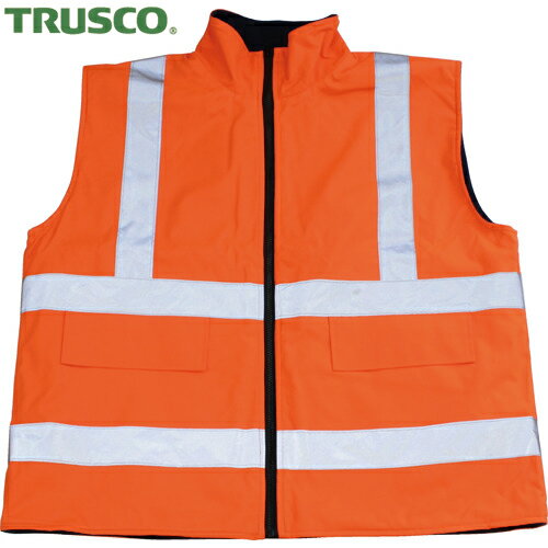 TRUSCO(トラスコ) フリース付安全ベスト XL オレンジ (1着) 品番：TFAB-OR-XL