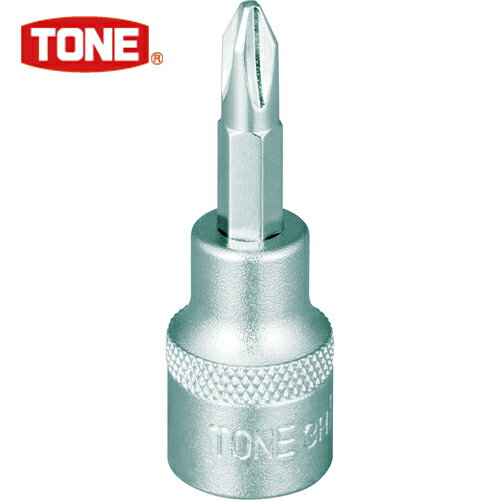 TONE(トネ) ドライバービットソケット (＋)No.2 差込角9.5mm (1個) 品番：3H-P2