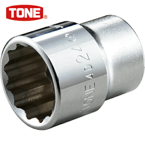 TONE トネ ソケット（12角） 対辺寸法24mm 全長41mm (1個) 品番：4D-24