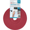 Velcro ヴェルクロ ONE-WRAP テープ 幅10mm×長さ25m 赤 (1巻) 品番:VEL-OW64105
