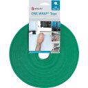 Velcro ヴェルクロ ONE-WRAP テープ 幅25mm×長さ25m 緑 (1巻) 品番:VEL-OW64158