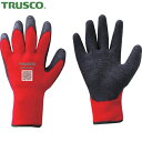 トラスコ TRUSCO 作業手袋 防寒手袋 防寒天然ゴム手袋 裏起毛タイプ レッド Lサイズ (1双) 品番:WG171R-L