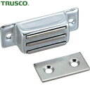 トラスコ TRUSCO 木製家具の扉開き止め等に マグネットキャッチ アルミ製・縦型 (1個) 品番:TSM-77