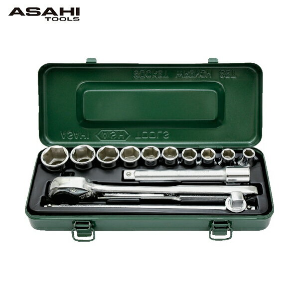 ASH(旭金属) 6角ソケットレンチセット12.7□×13PCS (1S) 品番：VJS4101