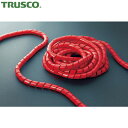 トラスコ TRUSCO スパイラルチューブ10m結束径φ3.2〜25.0赤 (1巻) 品番:TSP4R