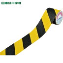 緑十字 滑り止めトラ柄テープ 黄/黒 ASS−105NTR 100mm幅×5m 塩ビ+鉱物粒子 屋内外兼用 (1巻) 品番:260233