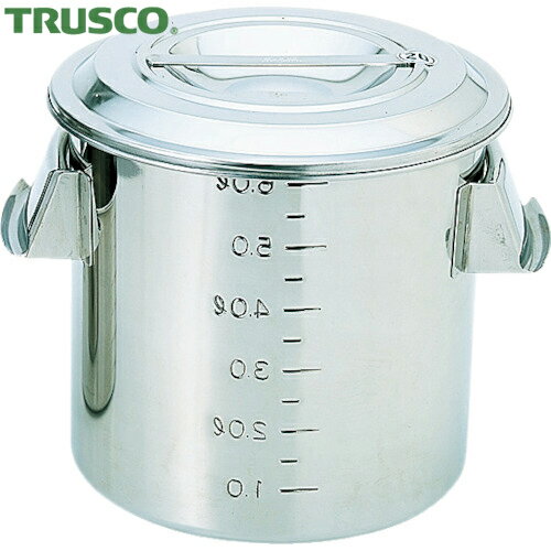 TRUSCO(トラスコ) ステンレスキッチンポット蓋付 300x300 21L 手付 (1個) 品番：TSH-4630