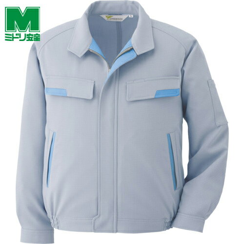 ミドリ安全 作業服 作業着 ユニフォーム 静電気帯電防止作業服 ブルゾン シルバーグレー サイズM (1着) 品番：VE71 UE M