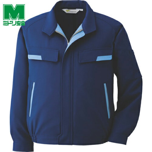 ミドリ安全 作業服 作業着 ユニフォーム 静電気帯電防止作業服 ブルゾン ネイビー サイズ3L (1着) 品番：VE77 UE 3L