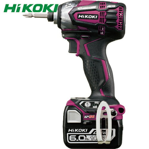 HiKOKI(ハイコーキ) 14.4Vコードレスインパクトドライバ 6.0Ah レッド (1台) 品番：WH14DDL2-2LYPK-R