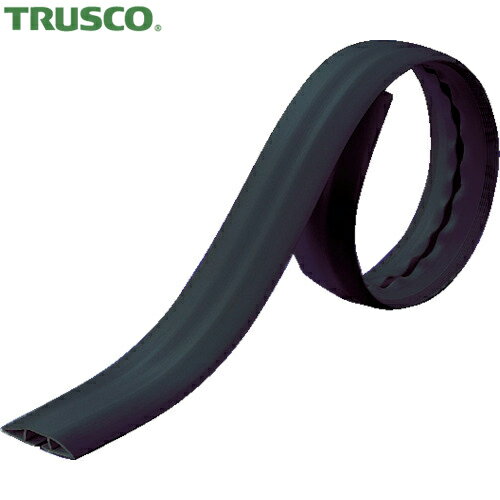 TRUSCO(トラスコ) ソフトケーブルプロテクター 20XW101.6X10Mブラック (1本) 品番：TSRD20X10010-BK
