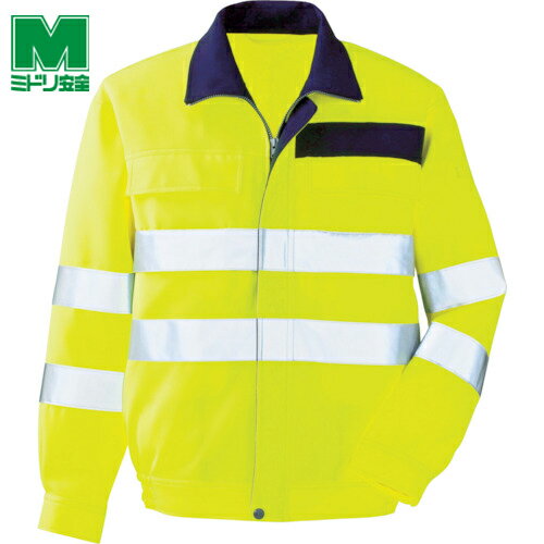 ミドリ安全 作業服 作業着 ユニフォーム 高視認 ブルゾン イエロー LL (1着) 品番：VE 324-UE-LL