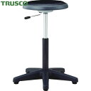 トラスコ TRUSCO 作業用チェア 作業椅子 ガス調整式 Φ360×H495-640 ブラック (1脚) 品番:WC360-BK