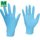 ミドリ安全 ニトリル使い捨て手袋 粉付 青 M (100枚入) (1箱) 品番:VERTE-752K-M