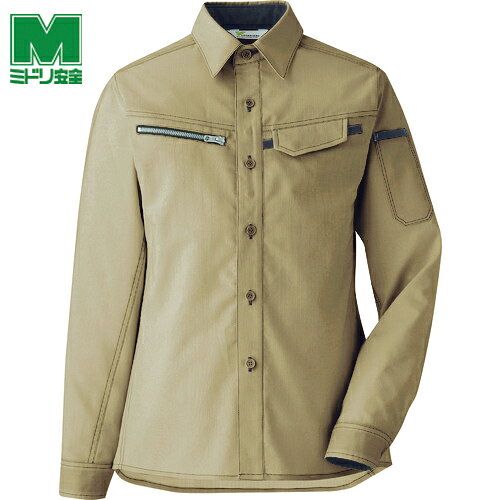 ミドリ安全 ベルデクセル 交織ストレッチ 女子シャツ VELS2534 上 11 (1着) 品番：VELS2534UE-11