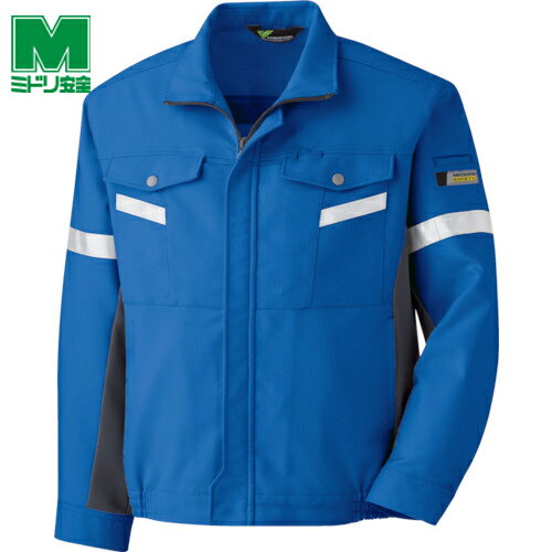 ミドリ安全 作業服 作業着 ユニフォーム ベルデクセル 帯電防止 反射材仕様ブルゾン VE543上 S (1着) 品番：VE543UE-S
