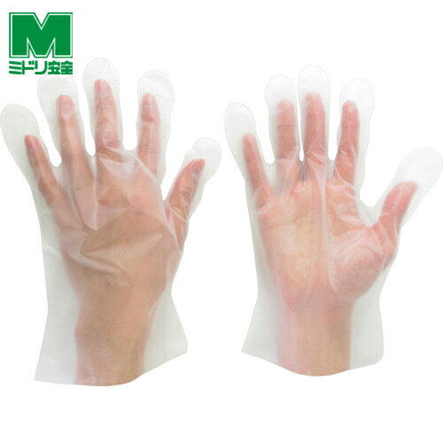 ミドリ安全 ポリエチレンディスポ手袋 ベルテ573 100枚 袋入 SS (1袋) 品番:VERTE-573-SSのサムネイル