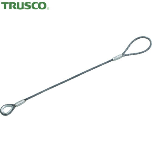 TRUSCO(トラスコ) ワイヤロープスリング Bタイプ アルミロック 6mmX1.5m (1本) 品番：TWBL-6S1.5