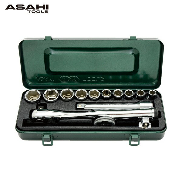 ASH(旭金属) レボウェイブ6角ソケットレンチセット12.7□×14PCS (1S) 品番：VJS4200