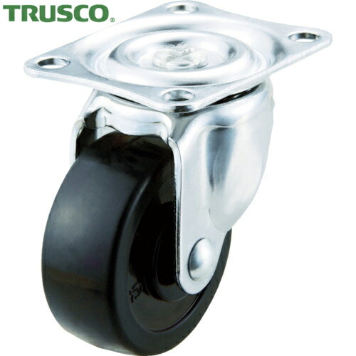トラスコ TRUSCO キャスター TYGシリーズ 自在 ゴム車 32mm (1個) 品番：TYG-32
