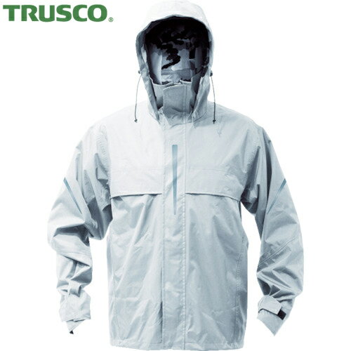 TRUSCO(トラスコ) ベンチレーション(通気口)付レインスーツ シルバー L (1着) 品番：TRW360-71-L