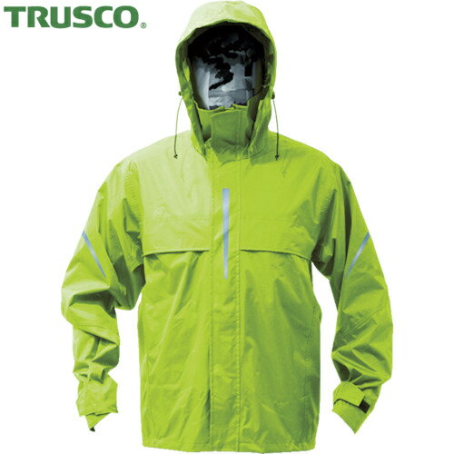 TRUSCO(トラスコ) ベンチレーション(通気口)付レインスーツ ライム LL (1着) 品番：TRW360-84-LL