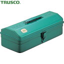 TRUSCO(トラスコ) 山型ツールボックス(山型工具箱) 373X164X124 グリーン (1個) 品番：Y-350-GN