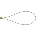 ミトロイ 安全ロープ 工具接続ワイヤー強力タイプ ロング 全長170mm (1本) 品番:WLK-170