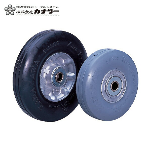 カナツー ゼロプレッシャータイヤ 車輪 許容荷重85kgf 車輪径D156mm (1個) 品番：ZP6X2.00HS-BK