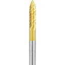 ナカニシ チタンコート超硬カッター 砲弾型 ダブルカット φ3×13×軸φ3 (1本) 品番:21262