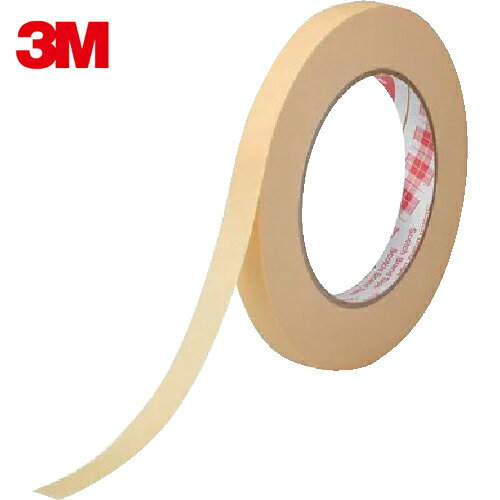3M(スリーエム) 耐熱性クレープマスキングテープ 214ー3MNE 12mmX50m (1巻) 品番：214-3MNE 12X50 1