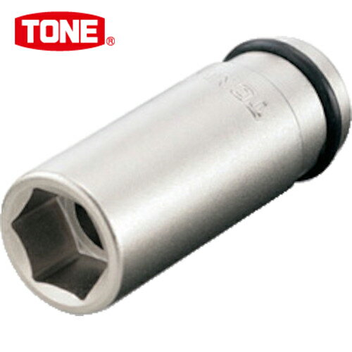 TONE トネ インパクト用ロングソケット 差込角9.5mm 対辺寸法22mm 全長55mm (1個) 品番：3NV-22L