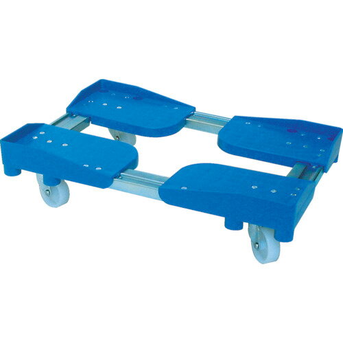 ルート コンテナ台車 伸縮式 ルートボーイ302PP型（樹脂仕様） 最大：幅630×長さ630 質量5.8kg (1台) 品番：302PP-08