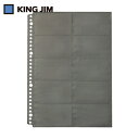 キングジム KING JIM クリアファイル ショットドックス 名刺ホルダー台紙 A4タテ型 20ポケット 10枚入り (1冊) 品番:36SDD