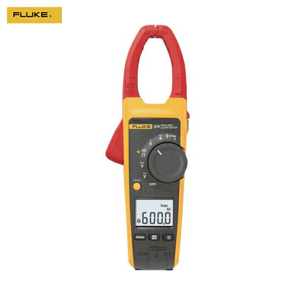 フリーク FLUKE クランプメーター(真の実効値タイプ) (1台) 品番：374デジタルクランプメーター 交流 直流電流測定用