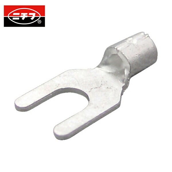 ニチフ 裸圧着端子 Y形（100P）より線1.04〜2.63 外寸12 (1Pk) 品番：2Y-6