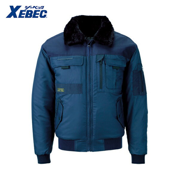 XEBEC ジーベック 222 現場服 防寒ブルゾン M 紺 (1着) 品番：222-10-M