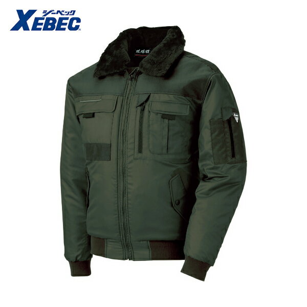 XEBEC ジーベック 222 現場服 防寒ブルゾン M OD (1着) 品番：222-64-M