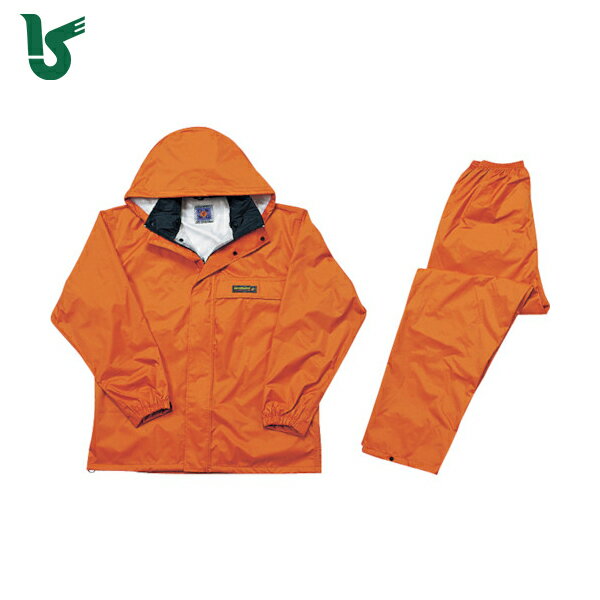 カジメイク 雨具 合羽 カッパ レインスーツ オールマインドスーツ オレンジ M (1着) 品番:3250-25-M
