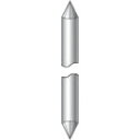 ナカニシ 超硬カッター テーパー型 シングルカット φ3×2.5×軸φ3 60° (1本) 品番:24493(4)
